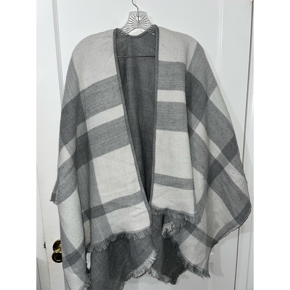 Banana republic plaid cape/wrap